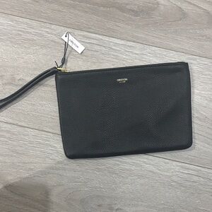 Oroton brand new Black leather wristlet